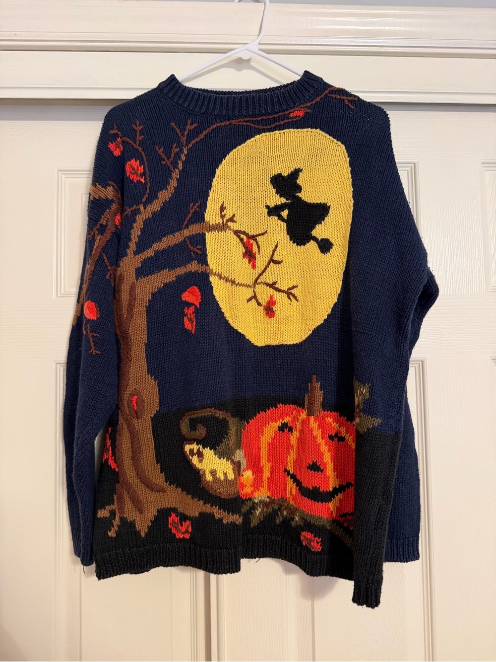 Vintage Navy Halloween Knit Sweater